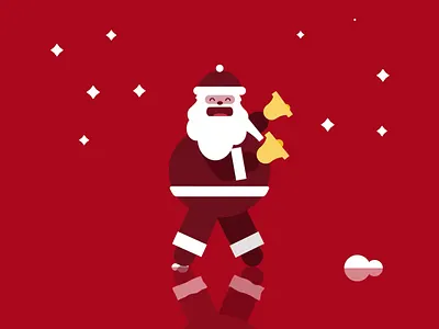 Happy Santa 2d animation animation 2d animation after effects christmas gif happy happy santa illustration mograph motiondesign santa santa bells vector animation