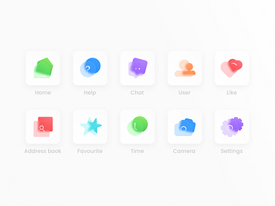 Glassmorphism Icons design glass glass icons glassmorphism icon ui