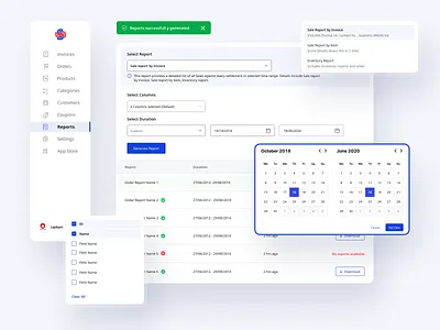 Reports cards clean dashboard minimal reports ui ux