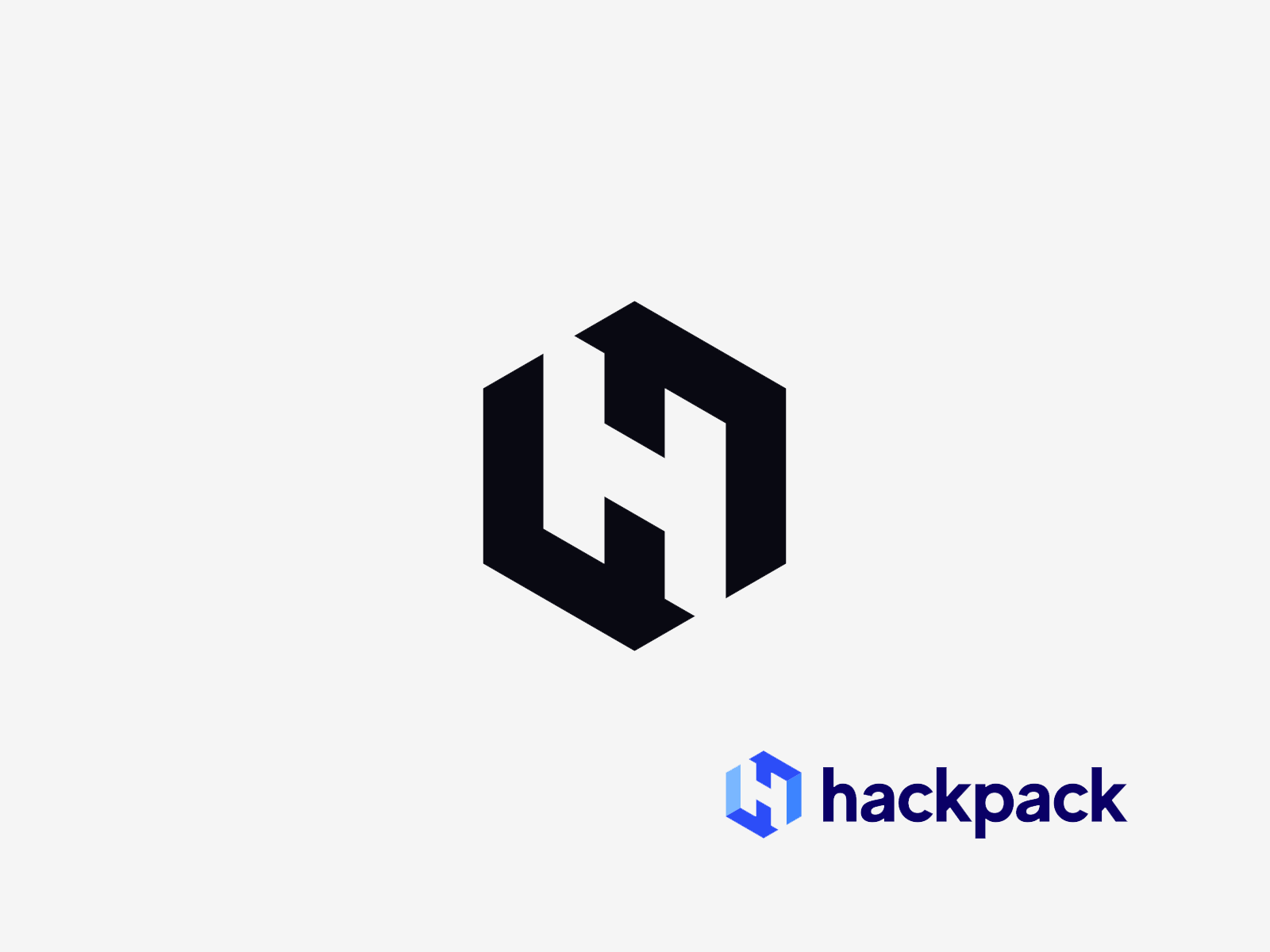 Hackpack logo abstract big tech brand design brand identity branding chat coding community icon interview logo logotype mark monogram programming software symbol tech technology website