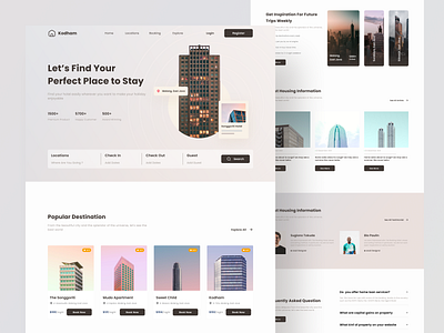 Real Estate - Landing Page beige clean design landing page layout real estate ui ui design ui ux ux ux design website