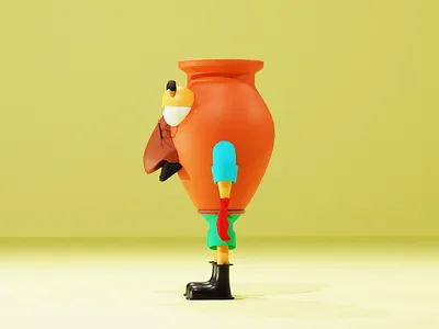 Qvevri 3d animation blender branding cartoon colors design graphic design illustration illustrator lowpolly motion graphics ui vector