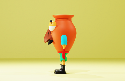 Qvevri 3d animation blender branding cartoon colors design graphic design illustration illustrator lowpolly motion graphics ui vector