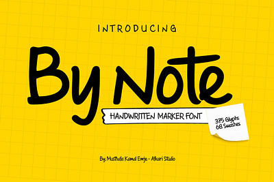 By Note – Handwritten Marker Note Font branding design font graphic design handriwting font typography