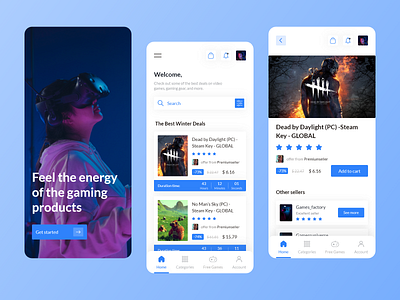 Gaming Products - Mobile Application application creative design designer gaming mobile products ui ux visual