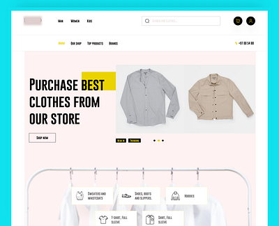 E-commerce website 2021 trend creative design e commerce website landing page concept ui ui ux web header website design