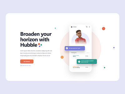 Hubble Learn Platform - Website Design 2021 2021 design 2021 trend 2022 3d animation branding clean design designs graphic design illustration learn learning logo modern motion graphics trendy ui unlikeothers