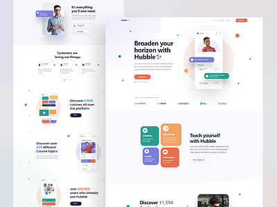 Hubble Learn Platform - Website Design 2021 2021 design 2021 trend 3d animation branding clean design designs graphic design illustration learn learning logo modern motion graphics teach trends ui unlikeothers