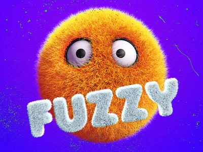 Fuzzy character 3d characters design illustration