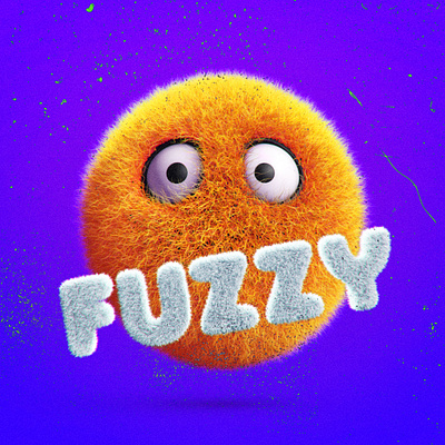 Fuzzy character 3d characters design illustration