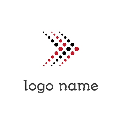 Black and red dot logo design branding company design logo vector