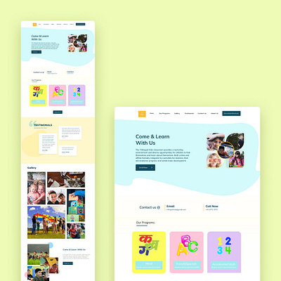 Kids School website Landing Page design figma landing page school website ui web website