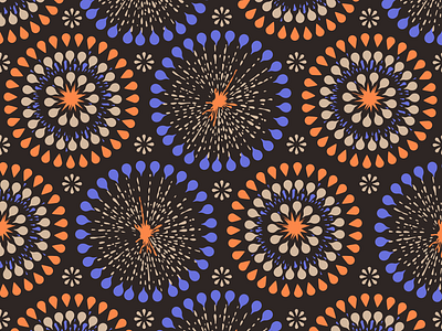 Fireworks Pattern catching colorful dazzling experimental explosions eye eyedrop fireworks geometric mosiac pattern patterning printmaking satisfying tile woodblock