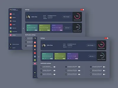 DailyUI #107 - Settings adobexd daily 100 challenge dailyui dailyuichallenge design figma ui ux uidesign