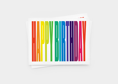 Happy Birthday Rainbow Card birthday birthday card greeting card happy hbd stationery typography
