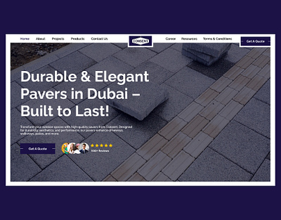 Consent Pavers - Hero Section Redesign elementore figma ui ux web design wordpress