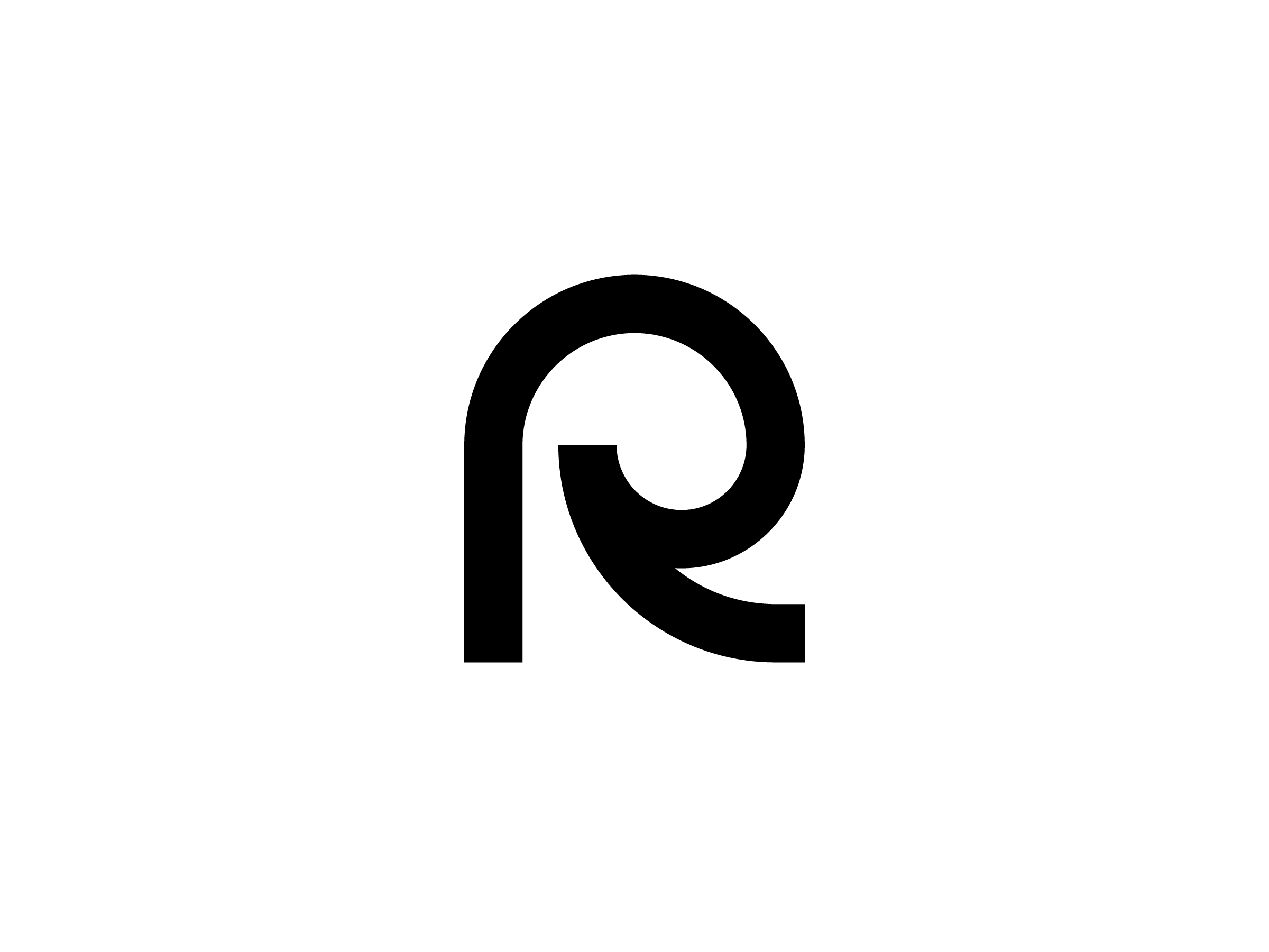 Minimalist R Logo Concept // For Sale by Bohdan Harbaruk 🇺🇦 on Dribbble