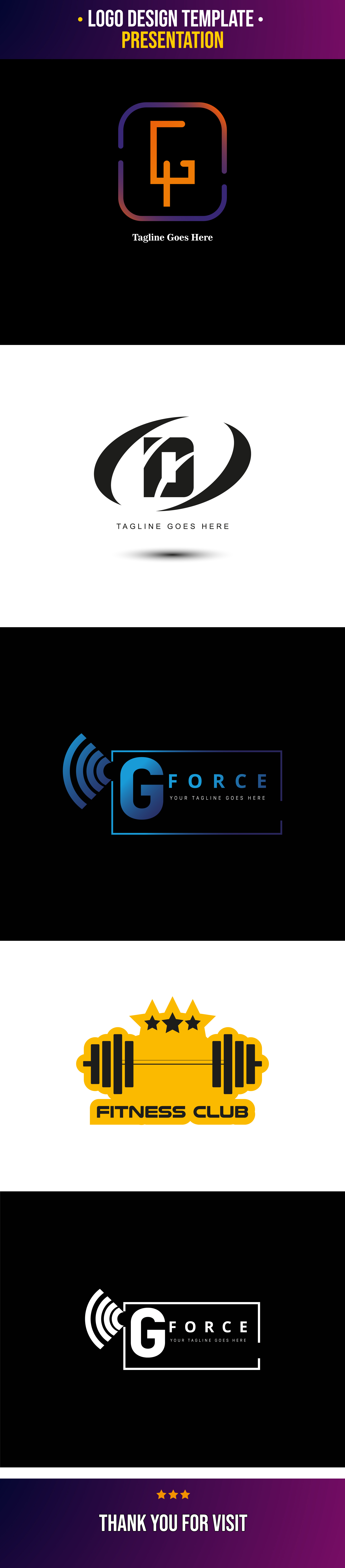 Logo Design Template Presentation best branding graphic design identity logo mordern ui unique