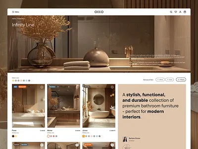 Shop Collection Page bathroom brown collection design e commerce ecommerce header hero listing modern online products recommendation review shop store ui ux web website