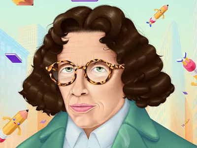 Fran Lebowitz art author bookcover conceptualart design digitalart digitalillustration digitalpainting digitalportrait editorialillustration franlebowitz freelanceartist illustration lowbrowart newyorker popart popsurrealism portrait symbolism writer