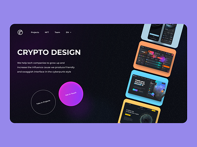 Roobinium - promo site crypto cryptodesign design inteface promosite ui ux uxui web design