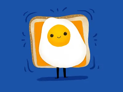 Sammy the Egg blue character design egg illustration procreate