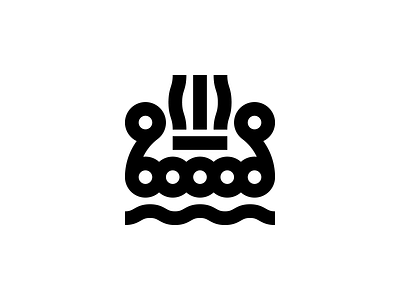 Drakkar Logo brand branding design drakkar geometric graphic design identity logo modern ocean sea ship simple vector viking
