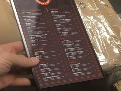 Menu Design Polished and sleek branding creative design graphic design