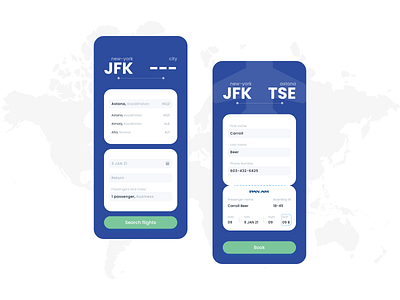 Air Ticket App air airplane app booking flight fly mobile plane ticket ui user interface