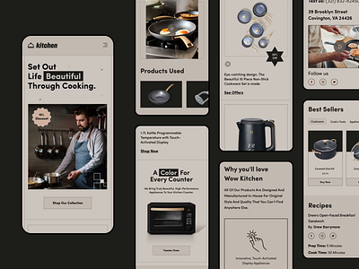 Kitchen Equipment Website Responsive animation app app design color cooking kitchen minimal orix premium product responsive retro retro style sajon trending ui ui designer ux visual designer web design