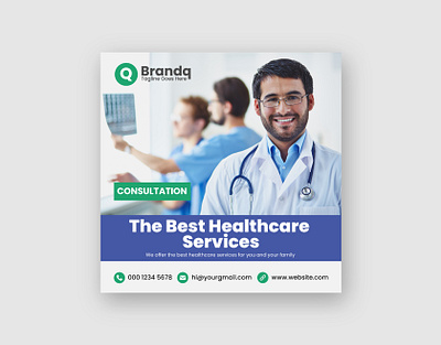 Healthcare Social Media Instagram Post Template ads banner branding campaign class creative design design doctor facebook post graphic design hospital illustration instagram post logo medical social media banner social media post ui