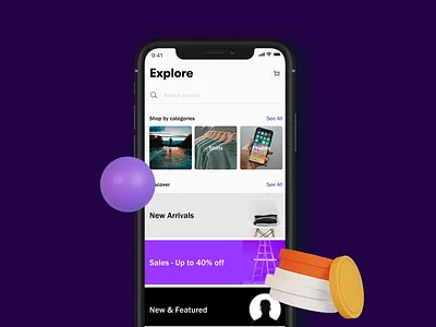 E-commerce exploration page design ui