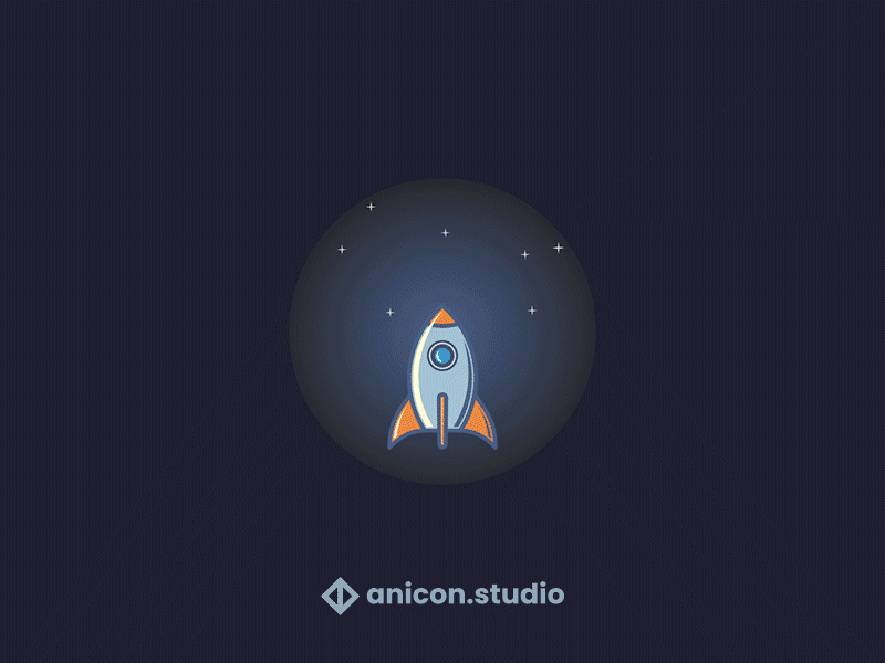 10... 9... 8... anicon animated logo animation astrology astronaut design graphic design icon illustration json logo lottie motion graphics rocket space stars ui ux