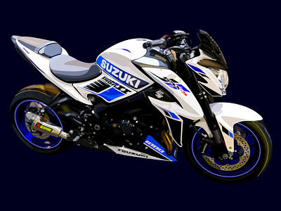 SUZUKI GSX-1000(Blue) art blue creative dark blue design glow glowing graphic design illustration modern motorcycle motorcycles neon portrait sports supermotorcycle suzuki vector vector art vectorart