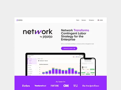 jitjatjo.com — Webflow development hero section madeinwebflow staffing tech tech website ui design uiux web design web designer webflow website website page