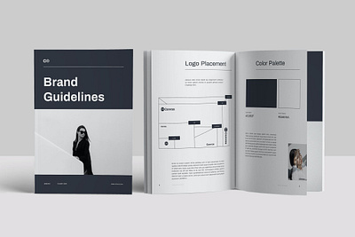 Brand Guideline annual annual report brand guideline catalog clean company design graphic design illustration indesign magazine marketing media kit layout minimalist presentation print printable proposal layout startups template