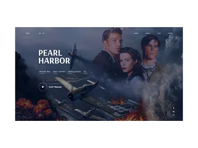 Promo site of the film Pearl Harbor design ui ux