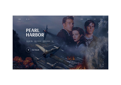 Promo site of the film Pearl Harbor design ui ux