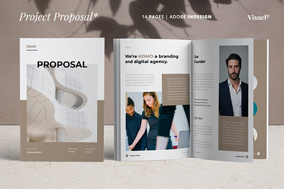 Proposal agency annual annual report catalog clean company corporate design eps graphic design illustration indesign magazine minimalist print printable proposal report template template minimalist