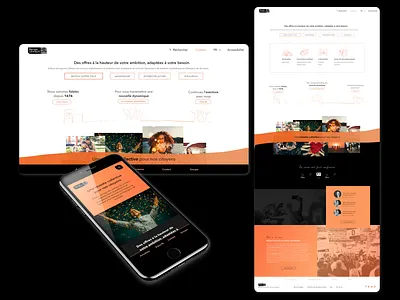 Berger Levrault branding colors graphic design orange orange website responsive ui ui design ux website