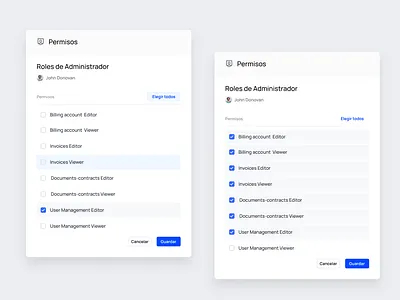 Checkbox list modal checkbox list modal lista modal permisos de usuario ui user permissions