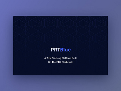 PRTBlue Early Stage Financing Deck