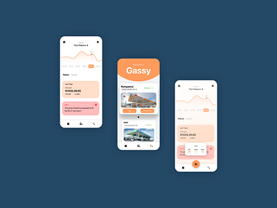 Car Fill-up App - Gassy app car design gas station ui