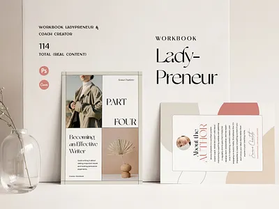 Workbook Ladypreneur Coach book cover book design book layout branding branding identity business coaching design ebook graphic design ladypreneur layout magazine magazine layout marketing masteclass social media woman coach workbook writing coach