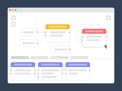 Drag & Drop Block Style App UI app design flat graphic design minimal ui