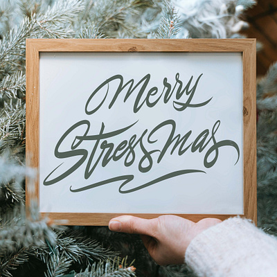 Merry Stressmas christmas design handmade handwriting hanoi illustration logo rawtype type typography vietnam