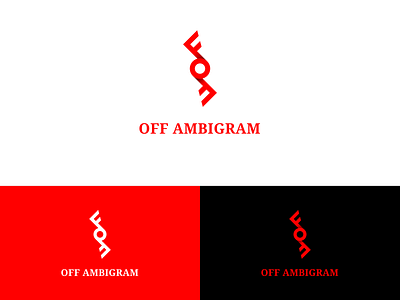Off Ambrigram Logo ambigram logo company design initials logo logodesign modern logo simple logo