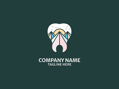 Dental and Mountain Logo company design illustration initials logo logo logodesign modern logo