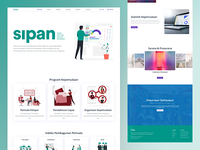 #Showcase - SIPAN Web Design & Development app balikpapan branding design illustration indonesia interaction design minimal pemuda ui ui design ux ux design web web design