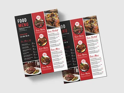 Food Menu bill board branding businesscard design flyer graphic design illustration logo rollup typography ui
